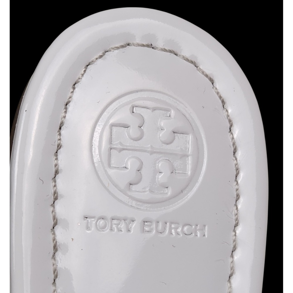 Tory Burch Miller Sandals Women's Size 8 Patent Leather Thong Sandals Brown Log - Picture 7 of 11
